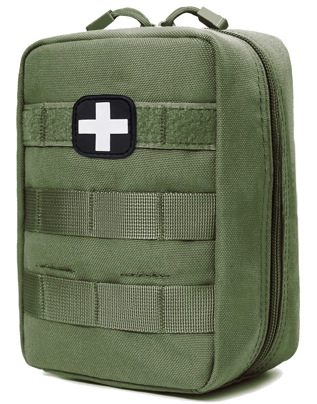 First Aid Kit EMT Medical IFAK Pouch, Molle Tactical Med Emergency Trauma Bag for Camping Home Car Hiking Hunting (Olive Drab)