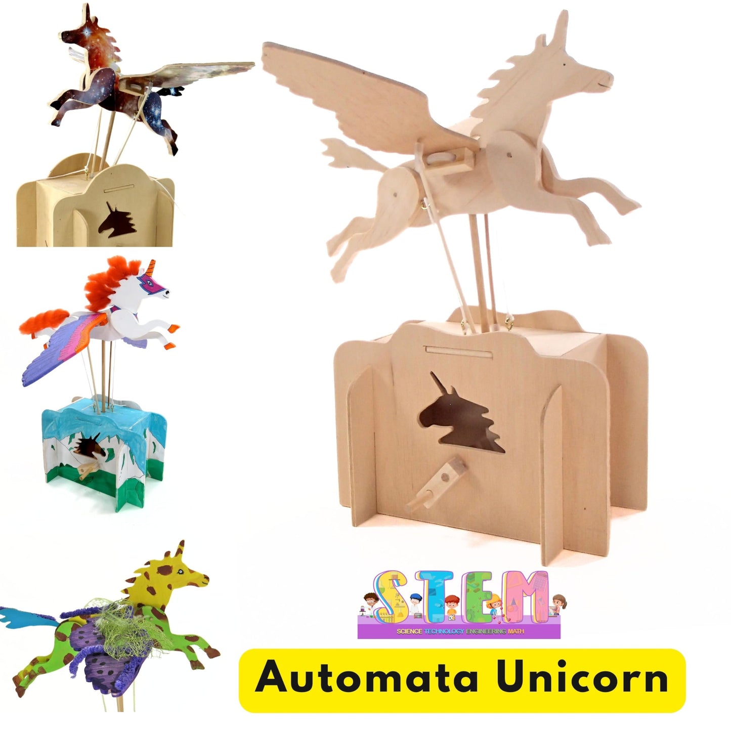 Pathfinders Stem kit - Automata Flying Unicorn Girls and Boys – Build a Moving Unicorn Model – Magical Mechanical Toy – Educational Engineering Gift for Kids 8+