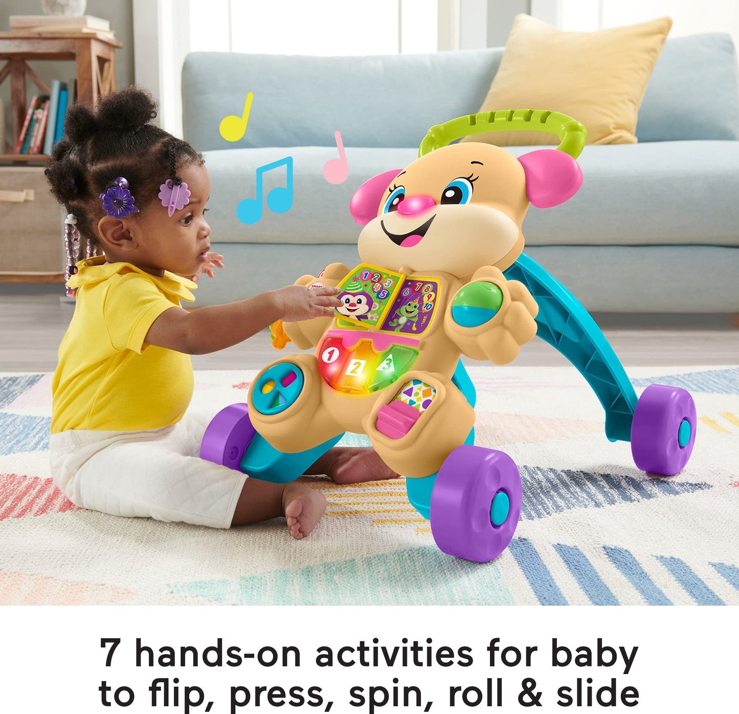 Fisher-Price Baby Toy Laugh & Learn Smart Stages Sis Walker with Educational Music Lights & Activities for Infants Ages 6+ Months