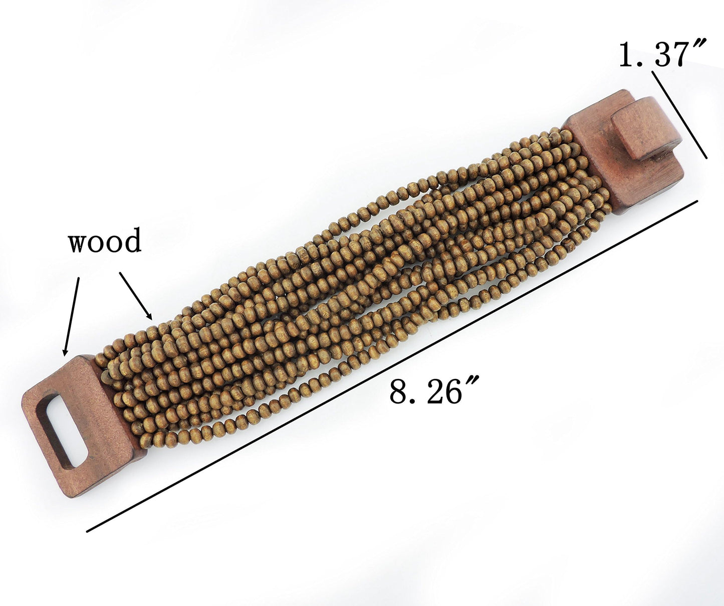 Coiris Multi Layers Seed Beads Wide Bangle Strand Bracelet for Women (BR1167)… (BR1199)