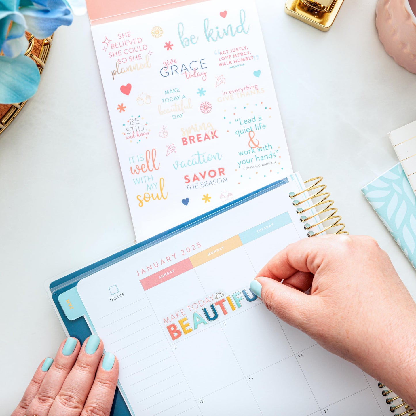 Passionate Penny Pincher Home Planner Sticker Book 1st Ed | Pack of 15 | 766 Total Stickers | Assorted Sizes | 5x7 Sheets | Gold Foil Stamping | Fun Stickers for Home Planners, Journals and More