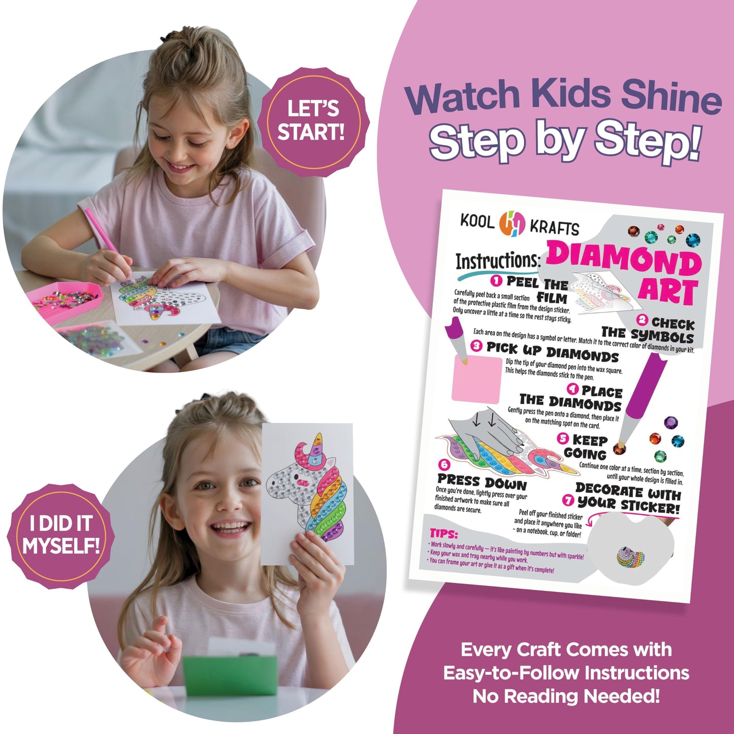 20 Arts & Crafts Kit for Girls – The Surprise Craft Box, All-Inclusive DIY Craft Set with 20 Fun Projects, Individually Packaged, Easy Step-by-Step Instructions, Creative Activity Gift for Kids