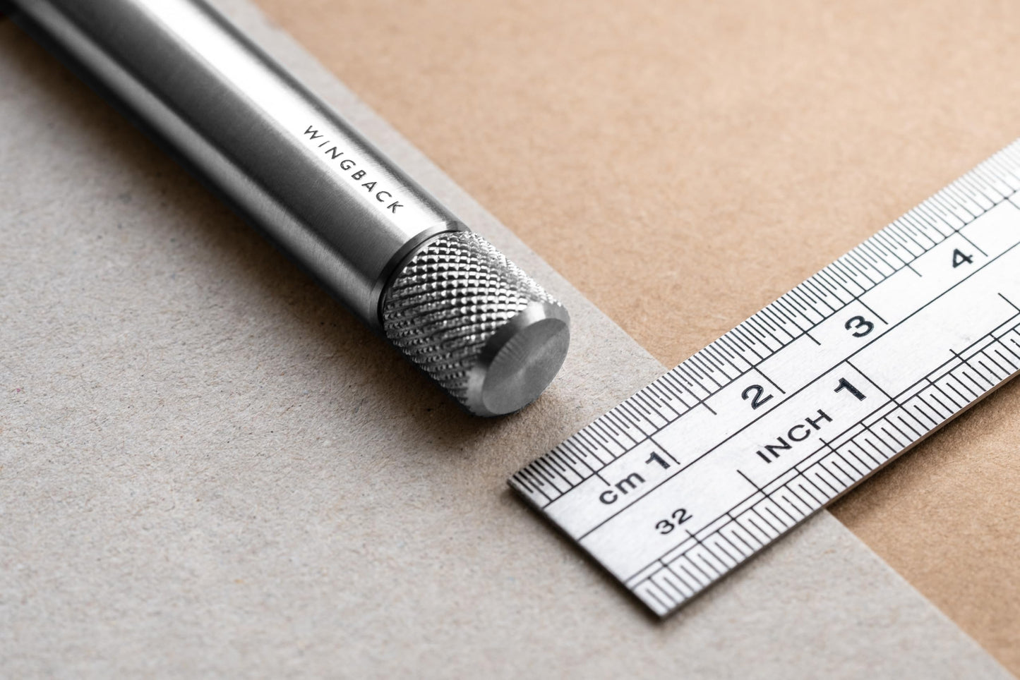 Wingback Mechanical Pen | Luxury Precision Pen with Fisher Space Ink Cartridge, Heavyweight Metal Writing Pen, Made in England (Steel)