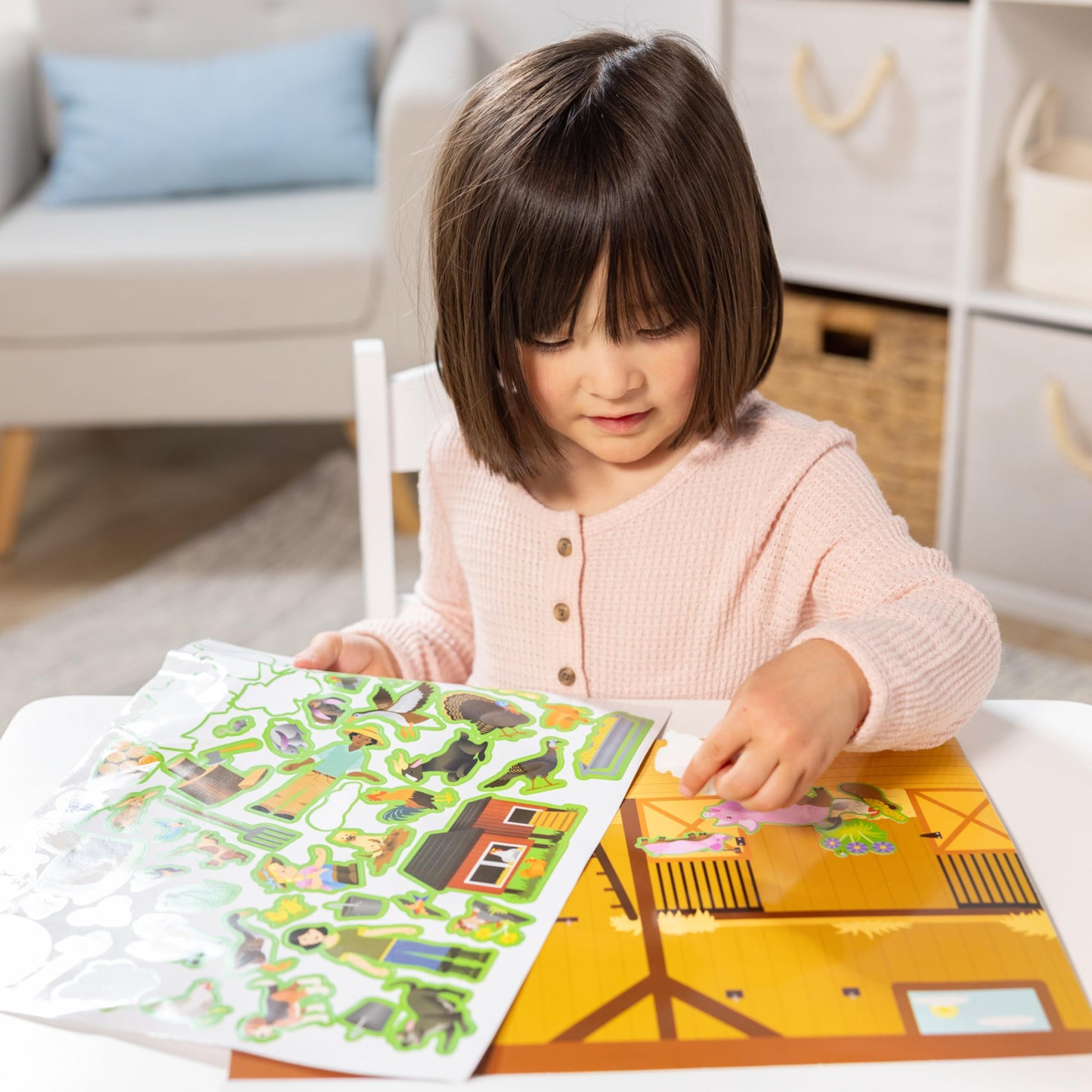 Melissa & Doug Reusable Sticker Pad Bundle - Jungle, Farm & Under The Sea