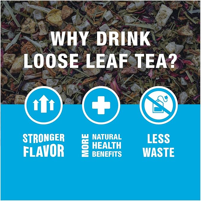 Tiesta Tea - Strawberry Kiwi Herbal Tea, Loose Leaf, Strawberry Hibiscus Kiwi Fruit Tea, Premium Caffeine-Free Herbal Blend, Make Hot or Iced & Up to 50 Cups, 5 oz Refillable Tin