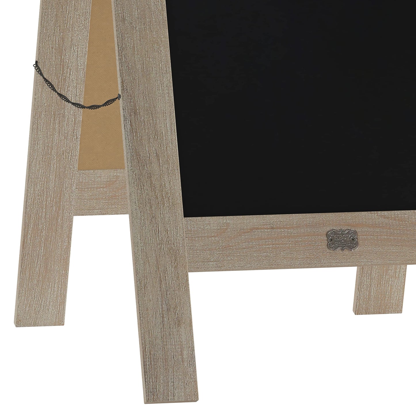 A Frame Chalkboard by HBCY Creations: 40x20 Solid Wood A-Frame Sign Light Wash Double-Sided Magnetic Board, Chalkboard Menu Board, for Restaurants, Cafés, Weddings - Heavy Duty Hinges