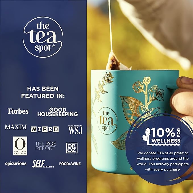 The Tea Spot Earl of Grey Black Tea with Citrus for Energy | Blend of Black Tea, Citrus Root, Mallow Flowers, Bergamot, and Vanilla Flavoring | 15 Tea Bags