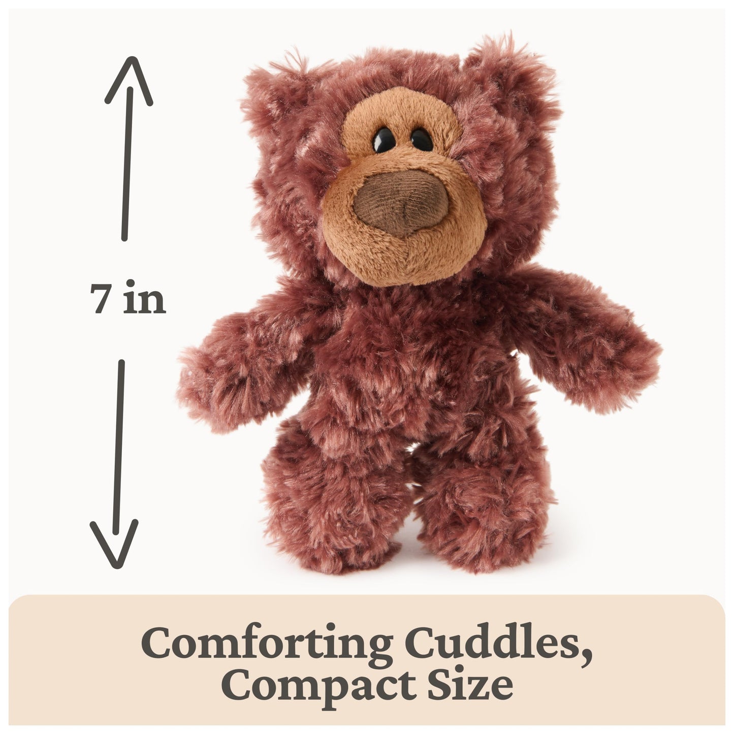 GUND Philbin Teddy Bear, Little Stuffed Animals, Classic Plush Toys for Ages 1 and Up, Chocolate Brown, 7”