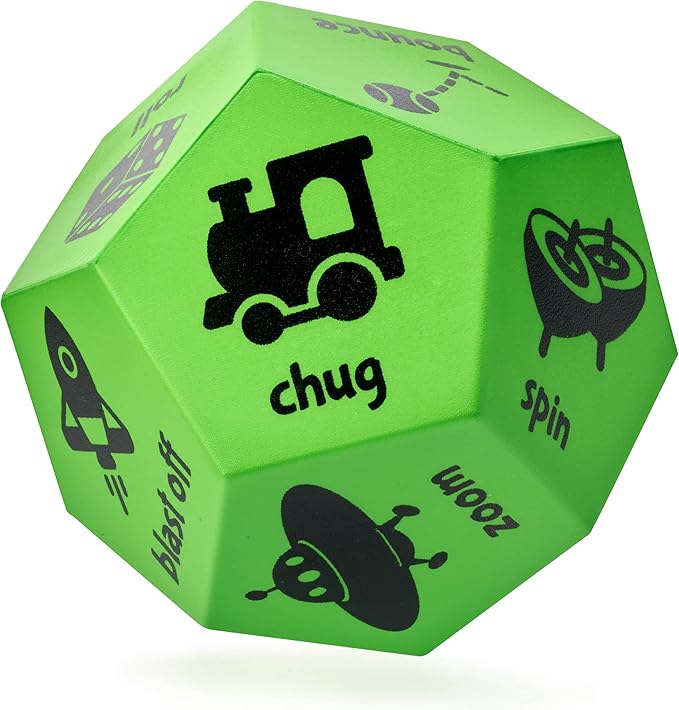 Movement Dice - Preschool Play Equipment & Recess Toys for Elementary Outside Gymnastics Games, Exercise Dice for Kids as Gross Motor Toys, PE Equipment for Outdoor & Indoor Recess Classroom