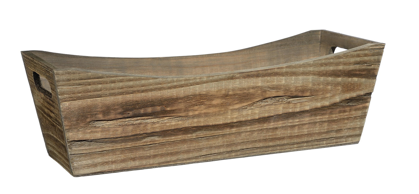 Classic Home & Garden Wood Window Box - Handled Buffalo Brown