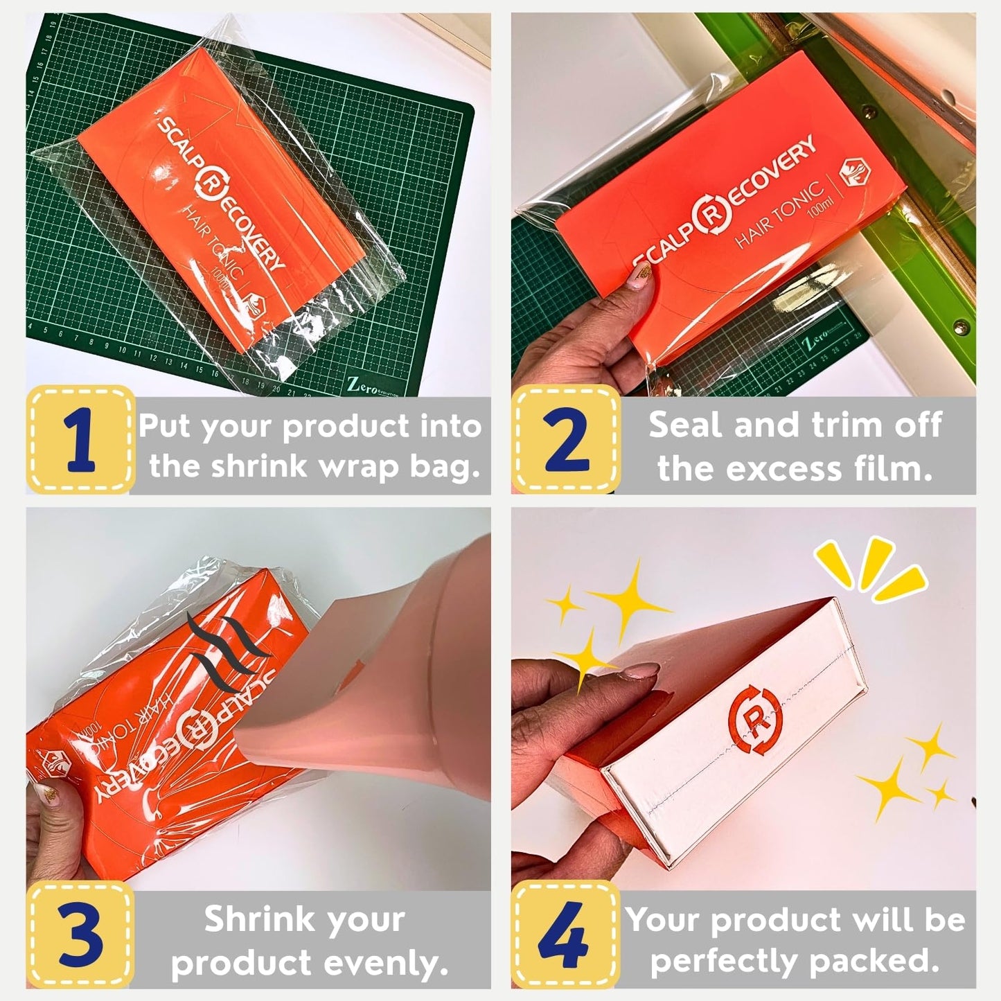 WEIWEI - 8x12 inch 500PCS Odorless PVC Heat Shrink Wrap Bags with Vent Hole