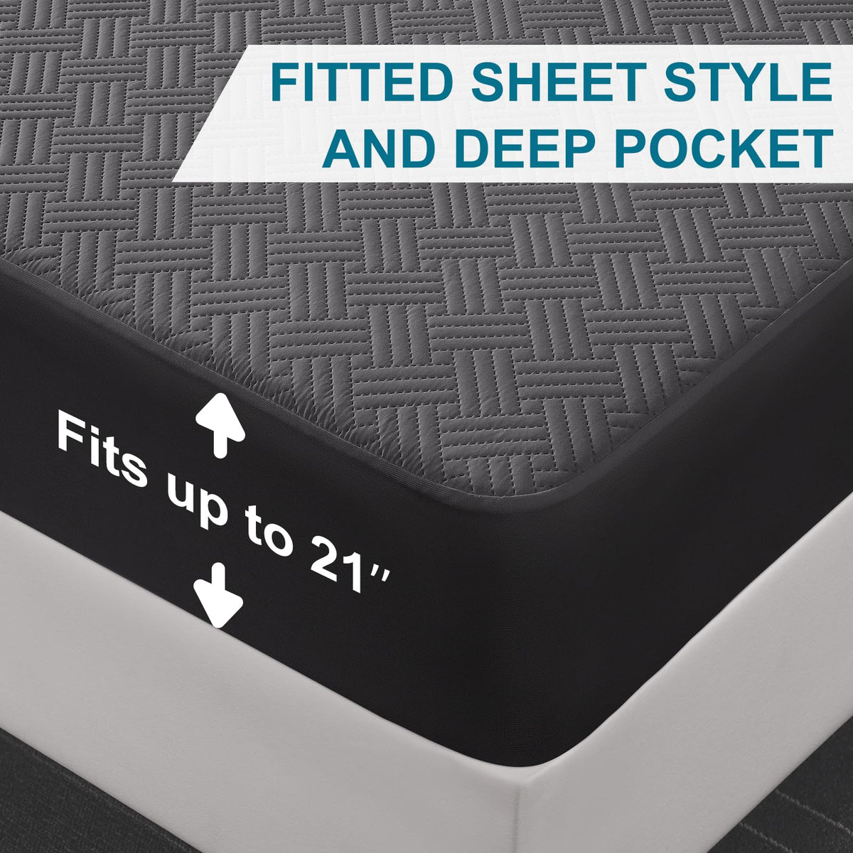 Waterproof Twin XL Size Mattress Protector with Deep Pockets