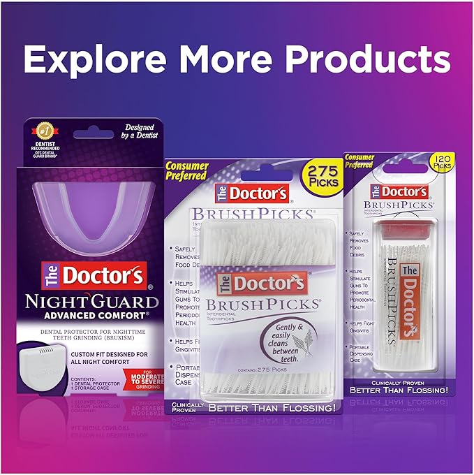 The Doctor’s NightGuard Mouth Guard for Grinding Teeth at Night, Includes Storage Case, Pack of 1