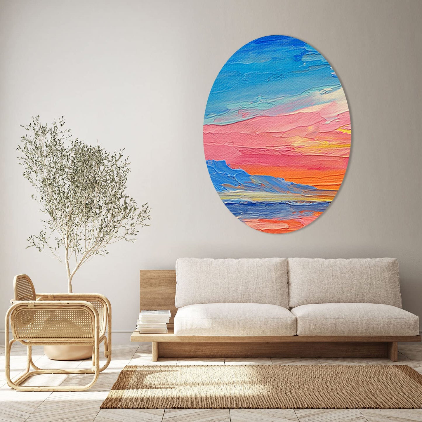 PATIKIL Paint Canvases Panel for Painting, 2 Pack 12x16 Inch Oval Wood Frame Stretched Blank Art Board Panels for Acrylic, Oil, Tempera Painting, White