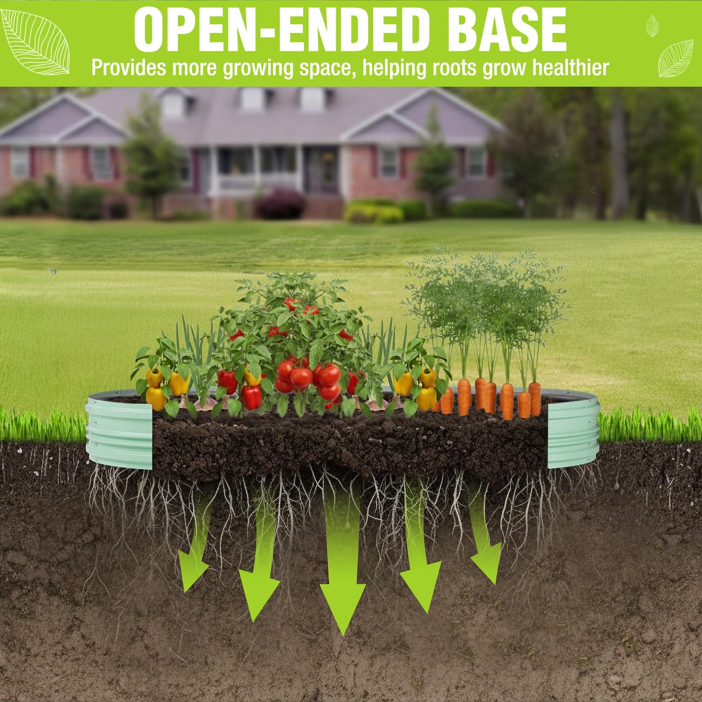 WORKPRO 2PK 8x4x1ft Outdoor Galvanized Raised Garden Bed, Easy Assembly Planter Raised Beds for Vegetable, Flowers, Herbs, Light Green