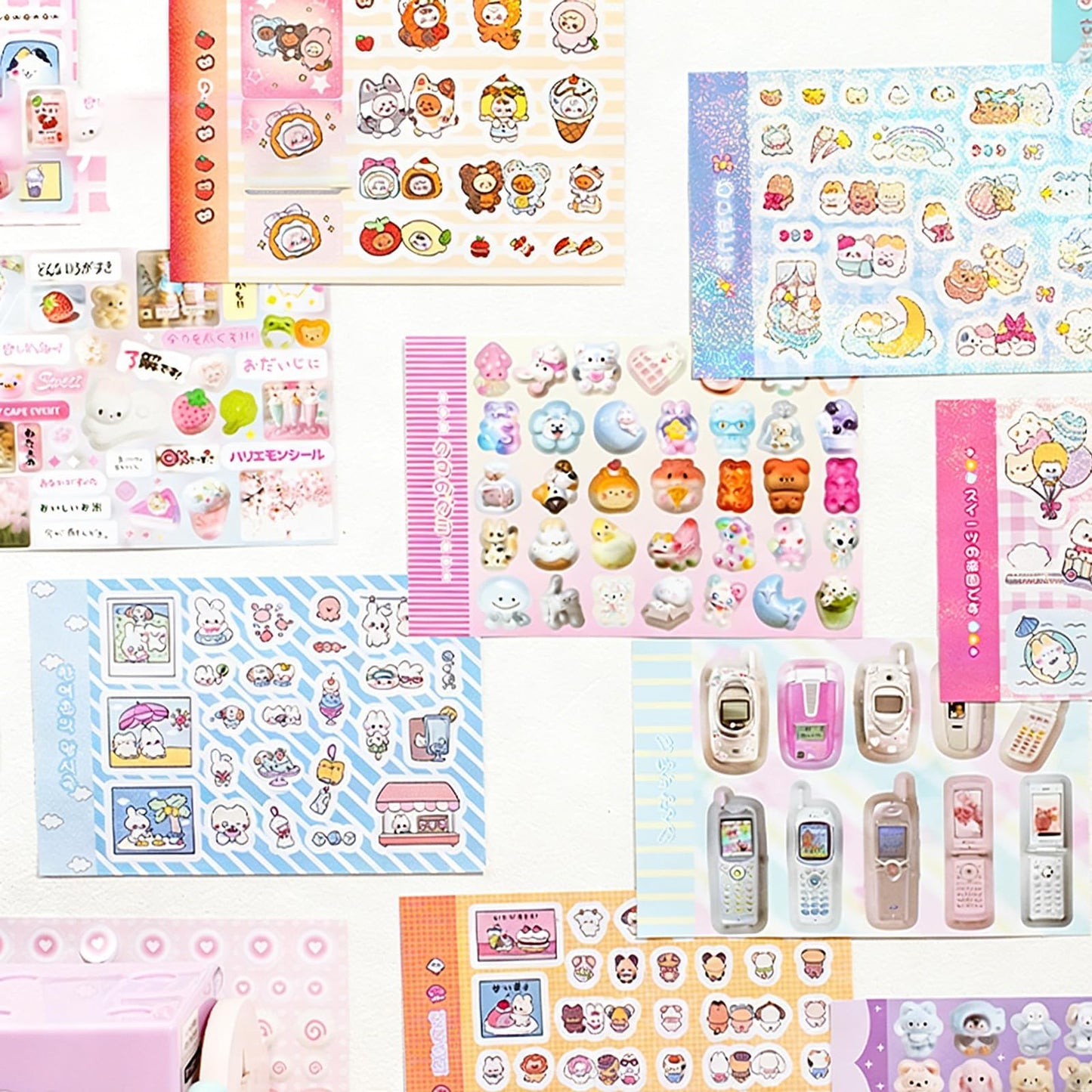 1500+ Mini Cartoon Stickers, Kawaii Stickers, 72 Sheets Japanese Sticker Book, Die-Cut DIY Journal Decoration, Scrapbooking, Planner, Gift
