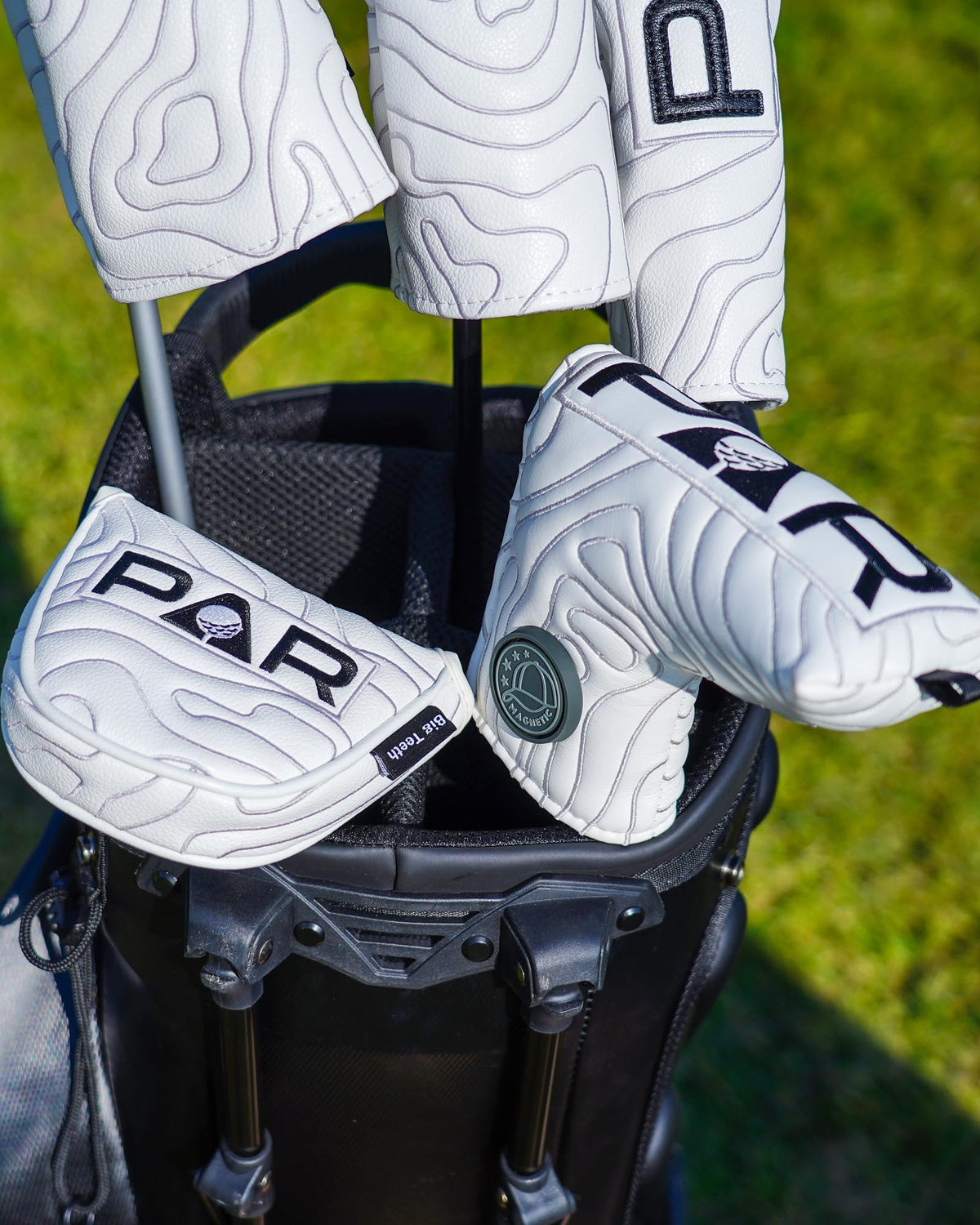 Golf Club Headcover Full Set Driver Fairway Hybrid Putter Headcover Leather Golf Club Head Covers