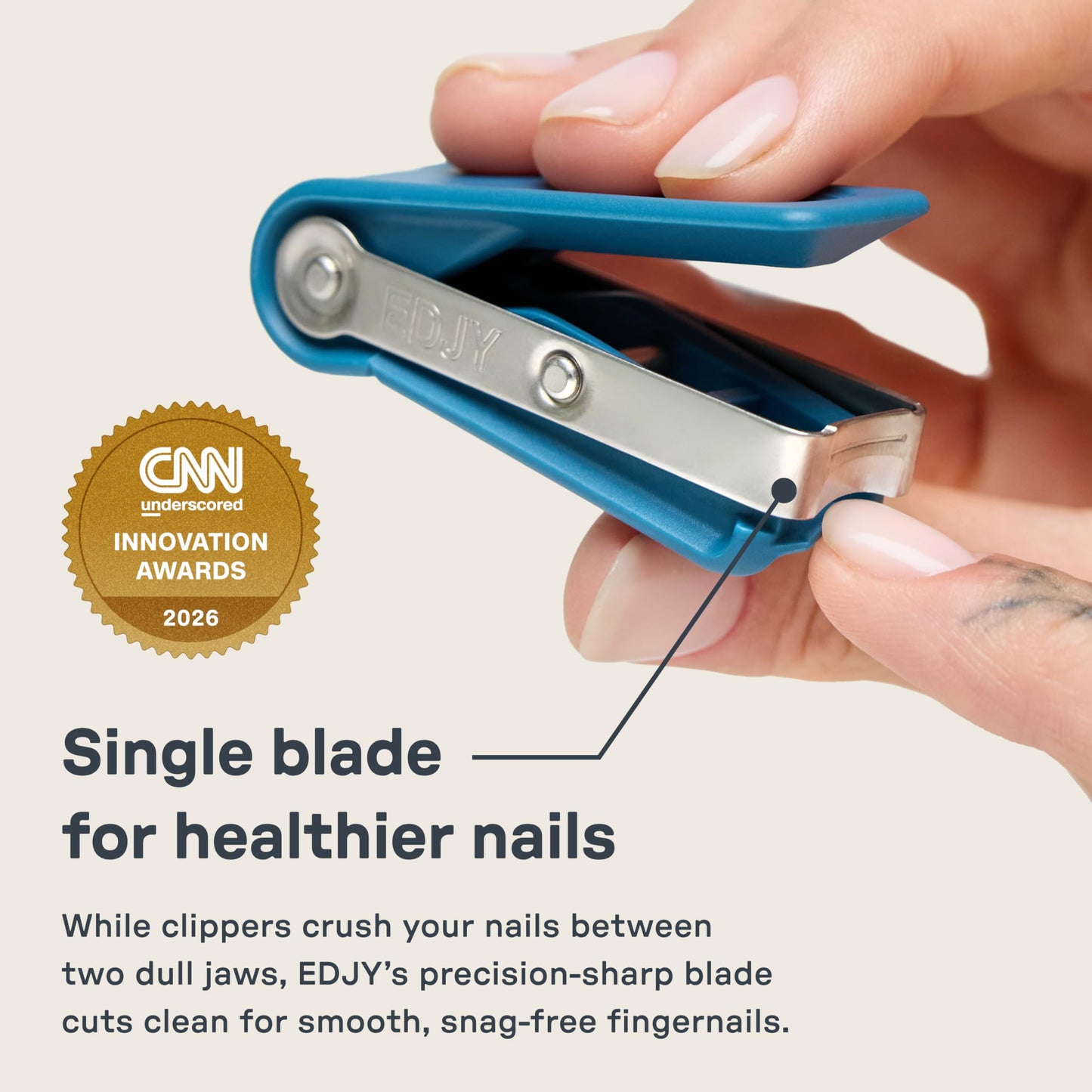 EDJY Fingernail Cutter - Precision Stainless Steel Nail Cutter for Fingernails | Sharp Blade, Ergonomic Design, Durable & Rust-Resistant | Ideal for Men and Women | Multi Color | 4-Pack