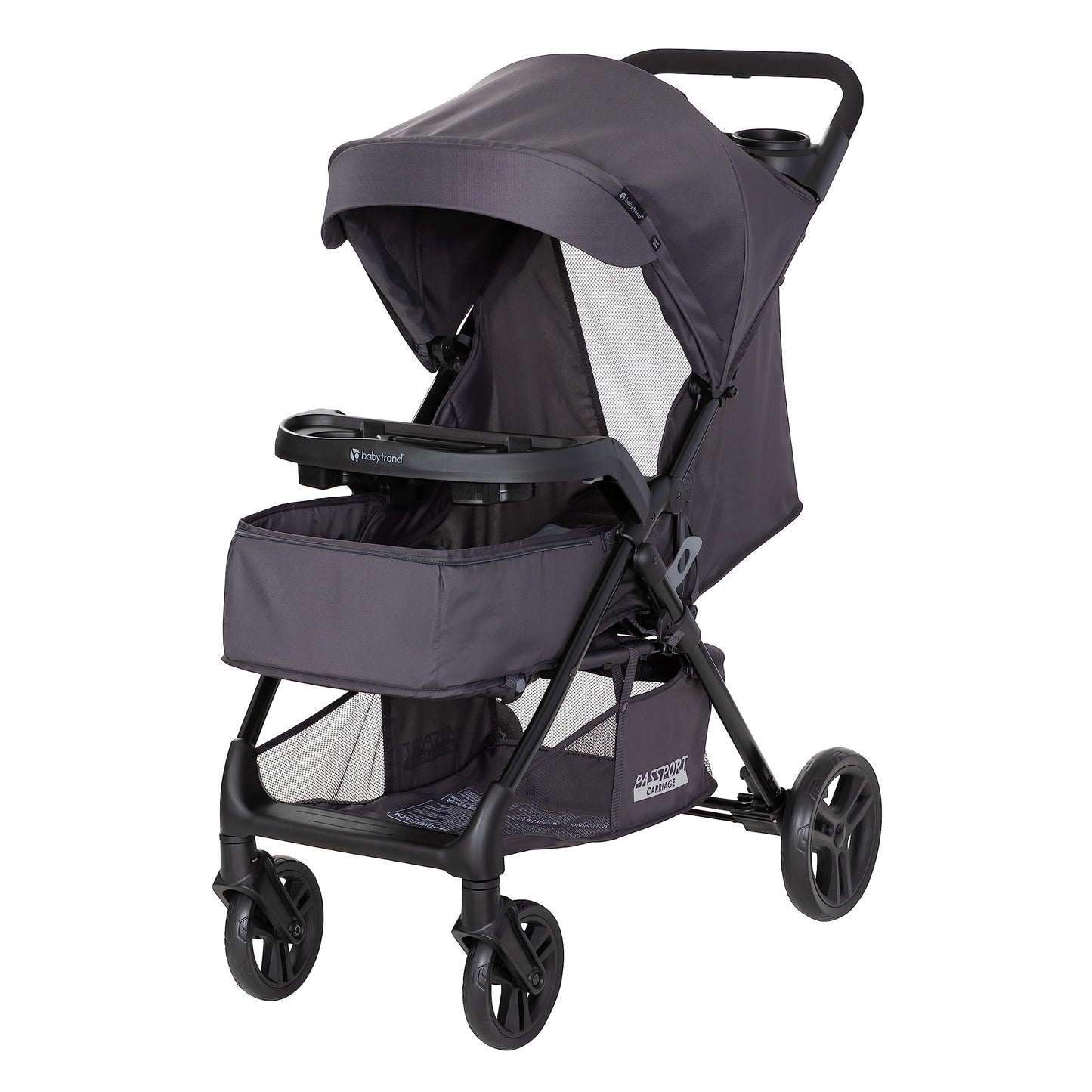 Baby Trend Passport Carriage Travel System with Bassinet, Changing Table, Toys, and Music Center, Dash Pink