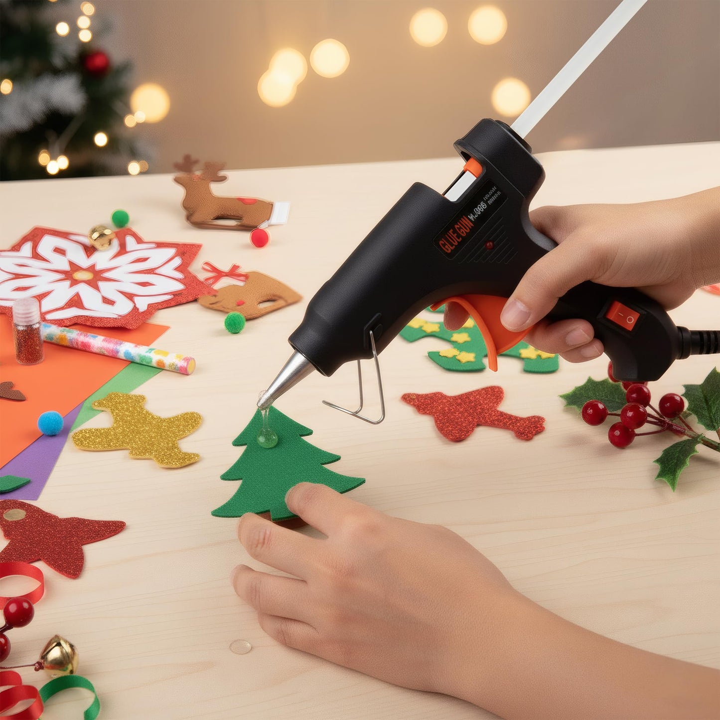 Mini Hot Glue Gun Kit, 20W High Temperature Melting Tool for DIY Projects, Home Repairs, School Crafts with Fast Preheating