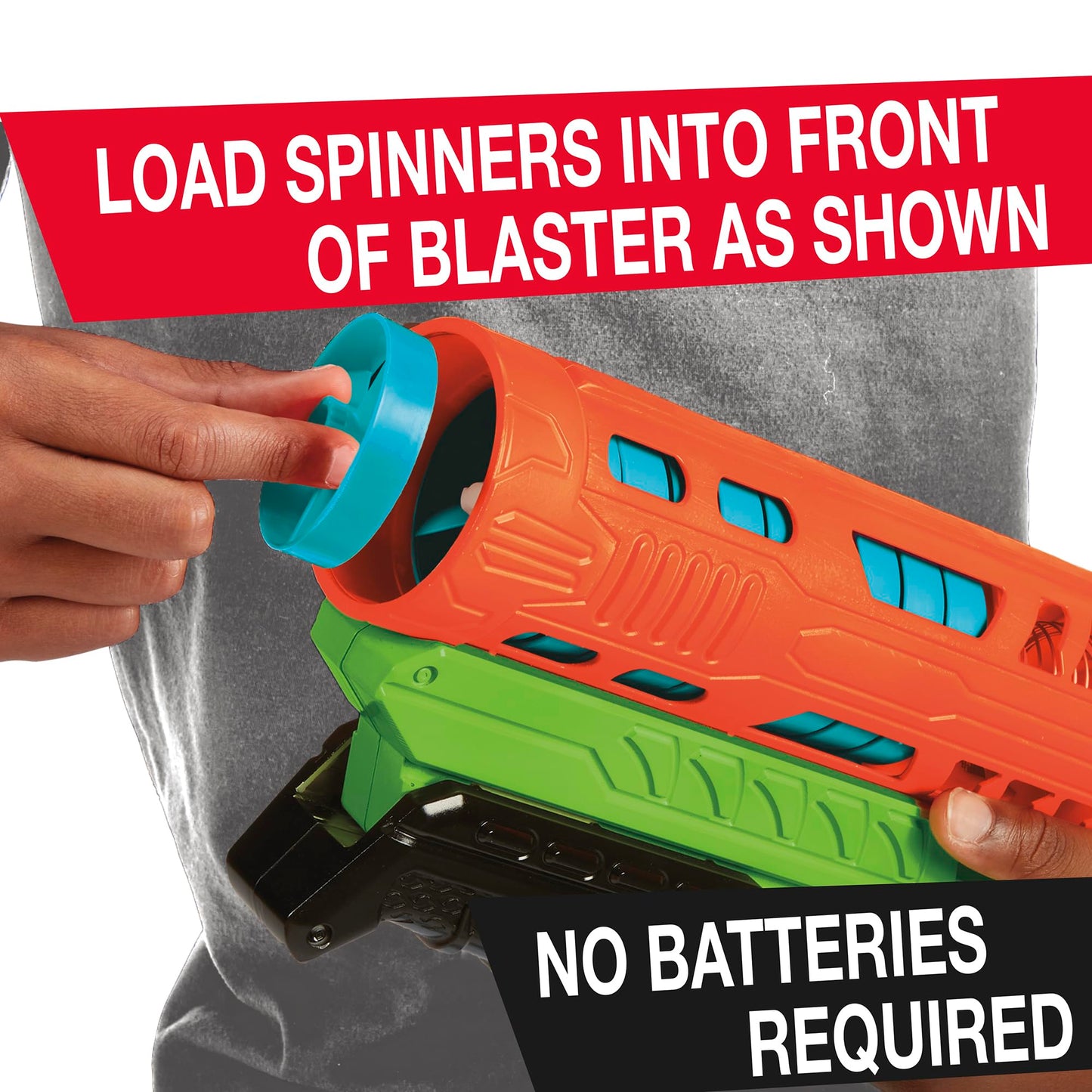 Air Warriors: Spin Fire - Blaster, 10 Spinners Darts, Accurate Flights, Shoots Up to 135 Feet, Kids Toy, Ages 6+