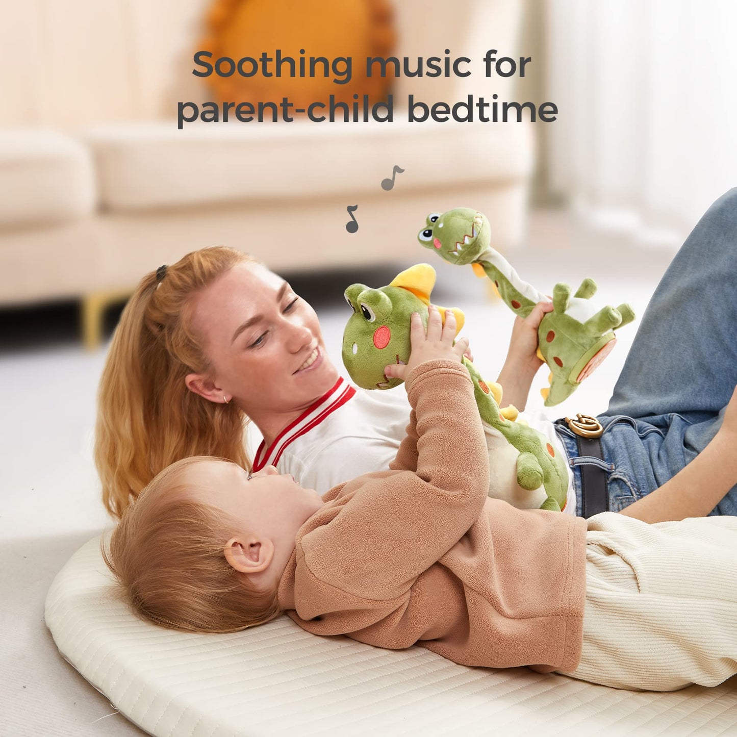 TUMAMA Dinosaur Dancing Interactive Baby Toy, Mimicking Twisted Electronic Soft Plush Toy with Talking Recording Repeat Talking, Talking Dinosaur Toys for Girls and Boys