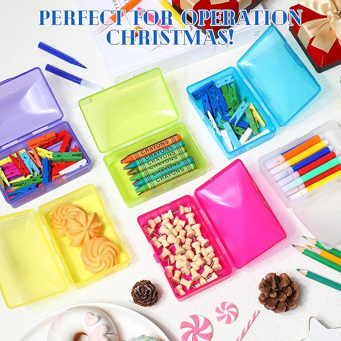 48 Pcs Travel Soap Container Portable Plastic Soap Boxes Bulk with Lid Homeless Donations Bulk Gym Shower Tour Groups Hotel Outdoor Camping (Mixing Colors)