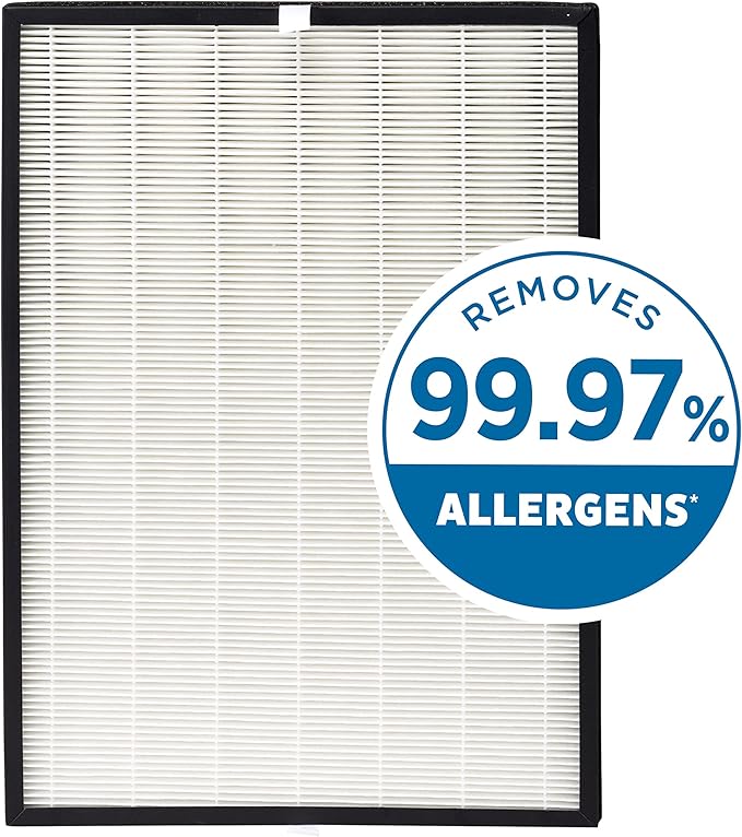 AprilAire RF09550P Allergy + Pet True HEPA Air Purifier Replacement Filter for AprilAire 9550 Room Air Purifier, Removes Pet Allergens, Viruses, & Odors, Ozone Free