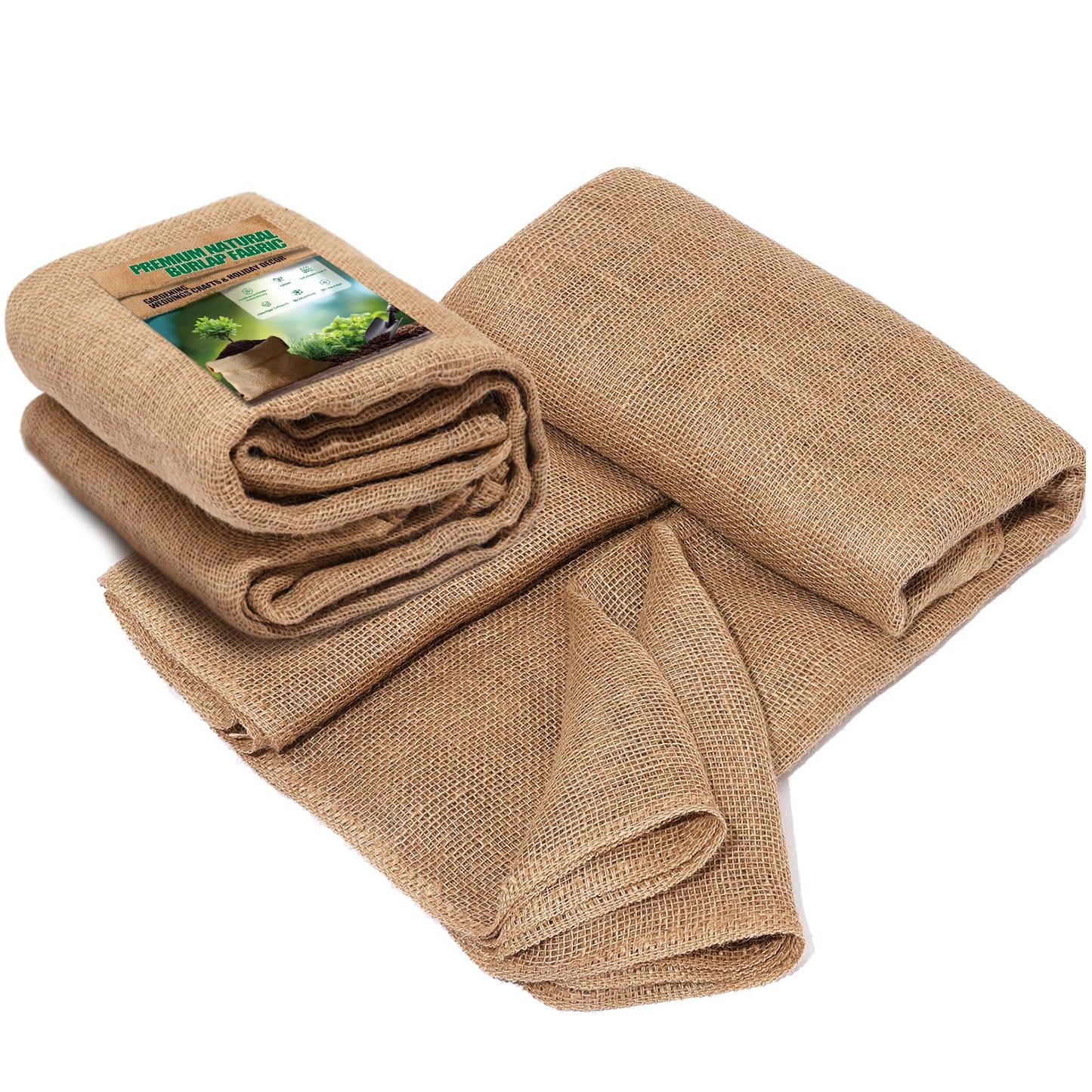 40" x20 Feet Premium Natural Burlap Fabric Roll – Multipurpose for Gardening, Weddings, Crafts & Holiday Decor – Wedding Aisle Runner, Halloween/Christmas Burlap, Weed Barrier & More(40in*20ft)