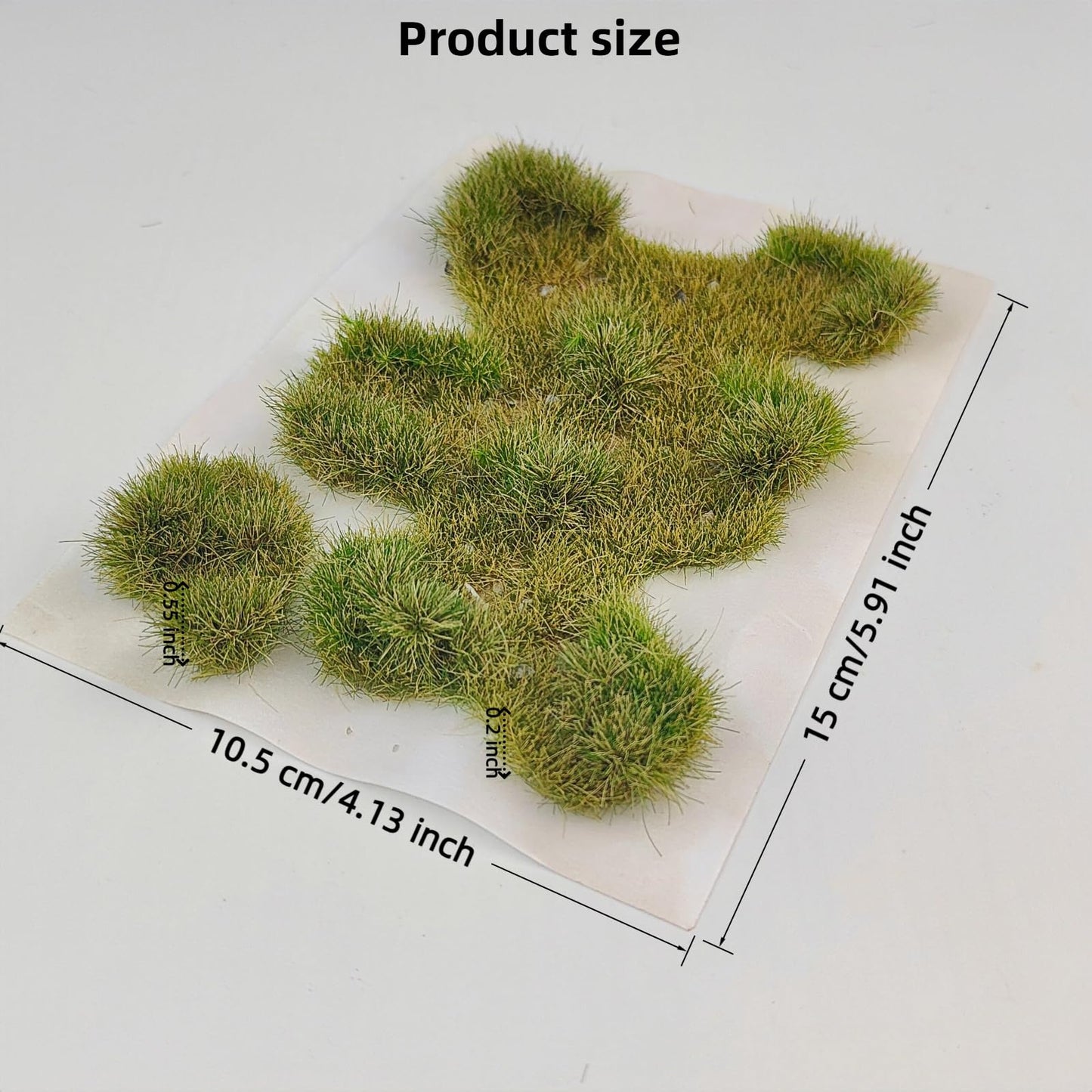 gdeplok Static Grass Mat, Pre-Glued Realistic Model Turf Sheets for Train Scenery, Railway Landscape, Architectural Models, Diorama Terrain, Wargaming & DIY Garden Displays (Autumn Green)
