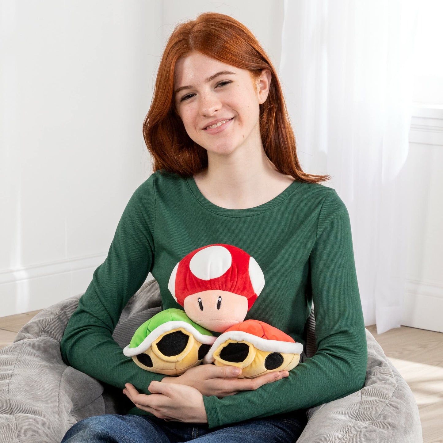Club Mocchi-Mocchi- Mario Kart Plush - Red Shell Plushie - Squishy Mario Plushies - Squishy Toys and Cute Stuffed Animals - Gaming Room Decor - Video Game Collectibles - 6 Inch