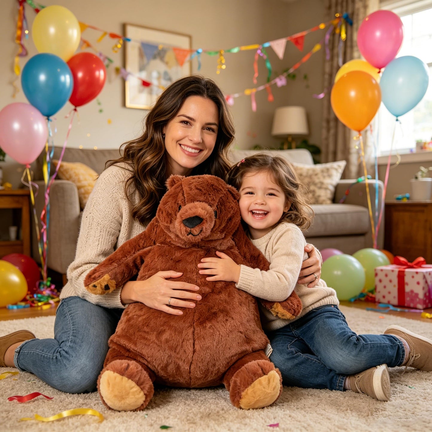 Djungelskog Bear 39.3 Inch - Soft and Giant Bear - Huggable and Cuddly Plush Toy - Ideal Gift for Kid Boy,Girl&Girlfriend - Super Soft and Cuddly! (39.3in/100cm)