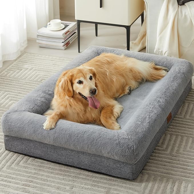 BFPETHOME Dog Beds for Small Dogs, Washable Dog Bed with Sides, Orthopedic Medium Sized Soft Mats with Removable Cover & Waterproof Pet Mat for Pet