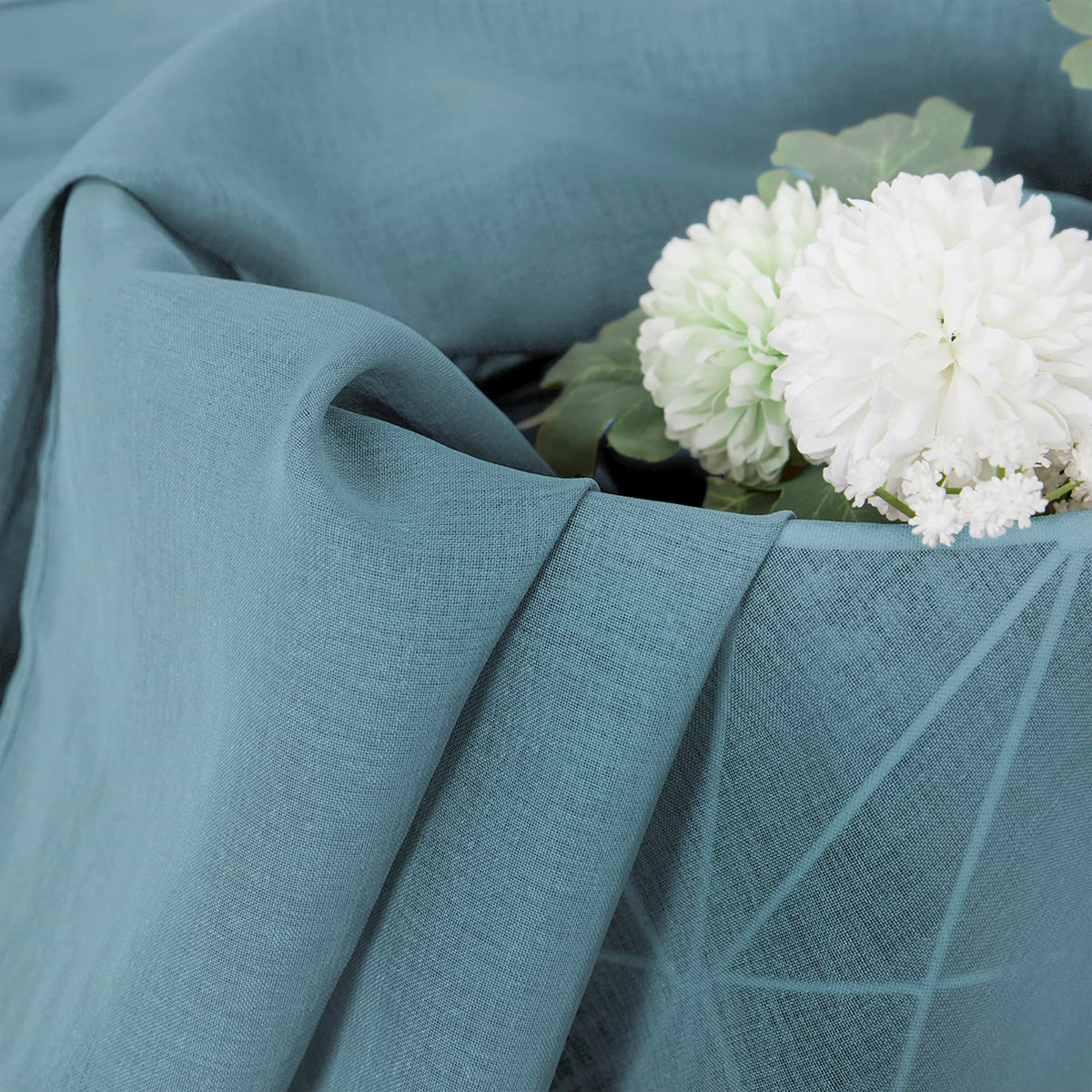 Short Sheer Curtain Linen Textured Living Room Curtains Sheer Light Filtering Rod Pocket Voile Curtain for Bedroom