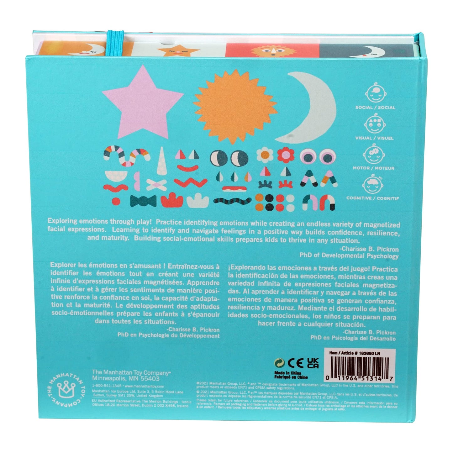 Manhattan Toy On-the-Go Making Faces 44-Piece Magnetic Travel Activity Toy for Kids 3 Years and Up