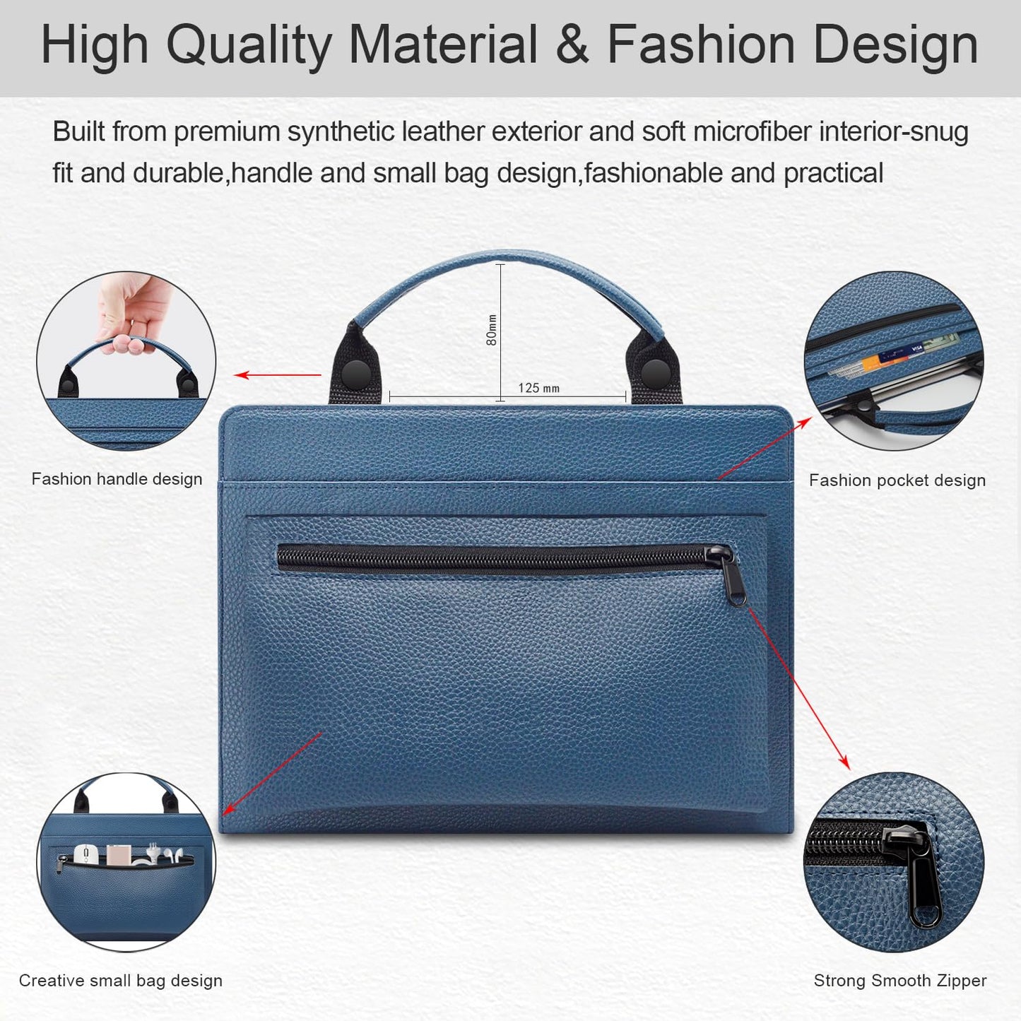 Laptop Case Cover Sleeve for Dell Latitude 5550/Latitude 5540/Latitude 5531/Latitude 5530/Latitude 5520 with Portable Bag with Bag Handle,Red