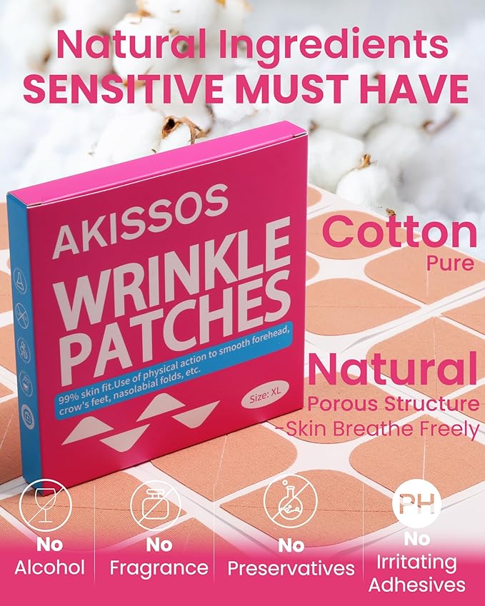 Akissos Anti Wrinkle Patches 160PCS Update Version Full Facial Forehead Wrinkle Patches, Face Tape for Wrinkles Overnight to Smooth Lift Forehead Eyebrow Frown 11 Eye Crow's Feet Smile Lines Lip