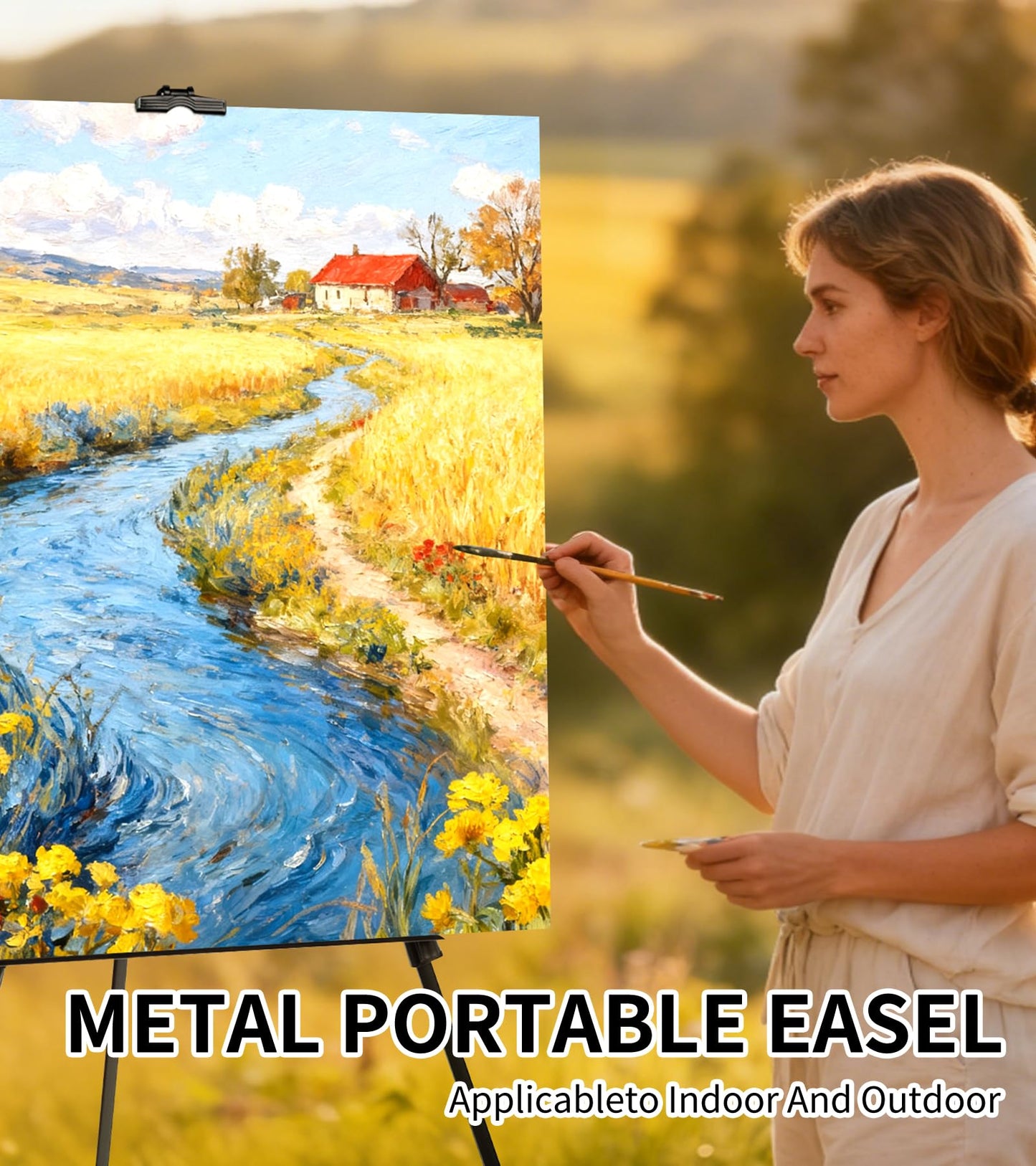 Artisorama Display Easel Stand for Sign, Adjustable Portable 63'' Tripod with Carry Bag, Artist Easels Canvas Stand for Table-Top Displaying/Painting/Wedding Signs