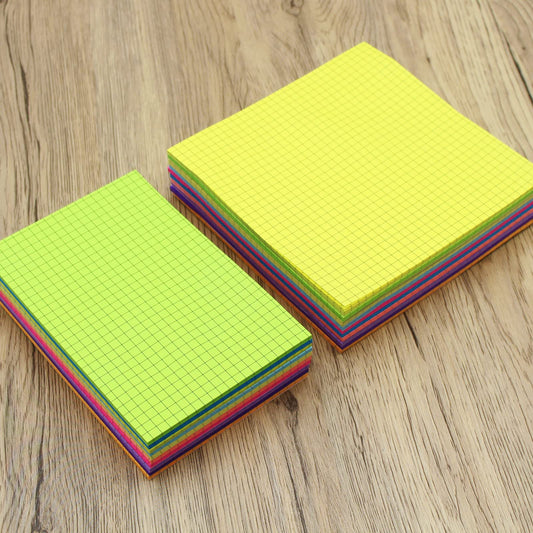 (20 Pad) Lined Grid Sticky Notes, 4x6 Inch, 720 Sheets Self-Stick Notes, Easy to Post for School, Office, Notebook, 10 Bright Assorted Colors/Pack