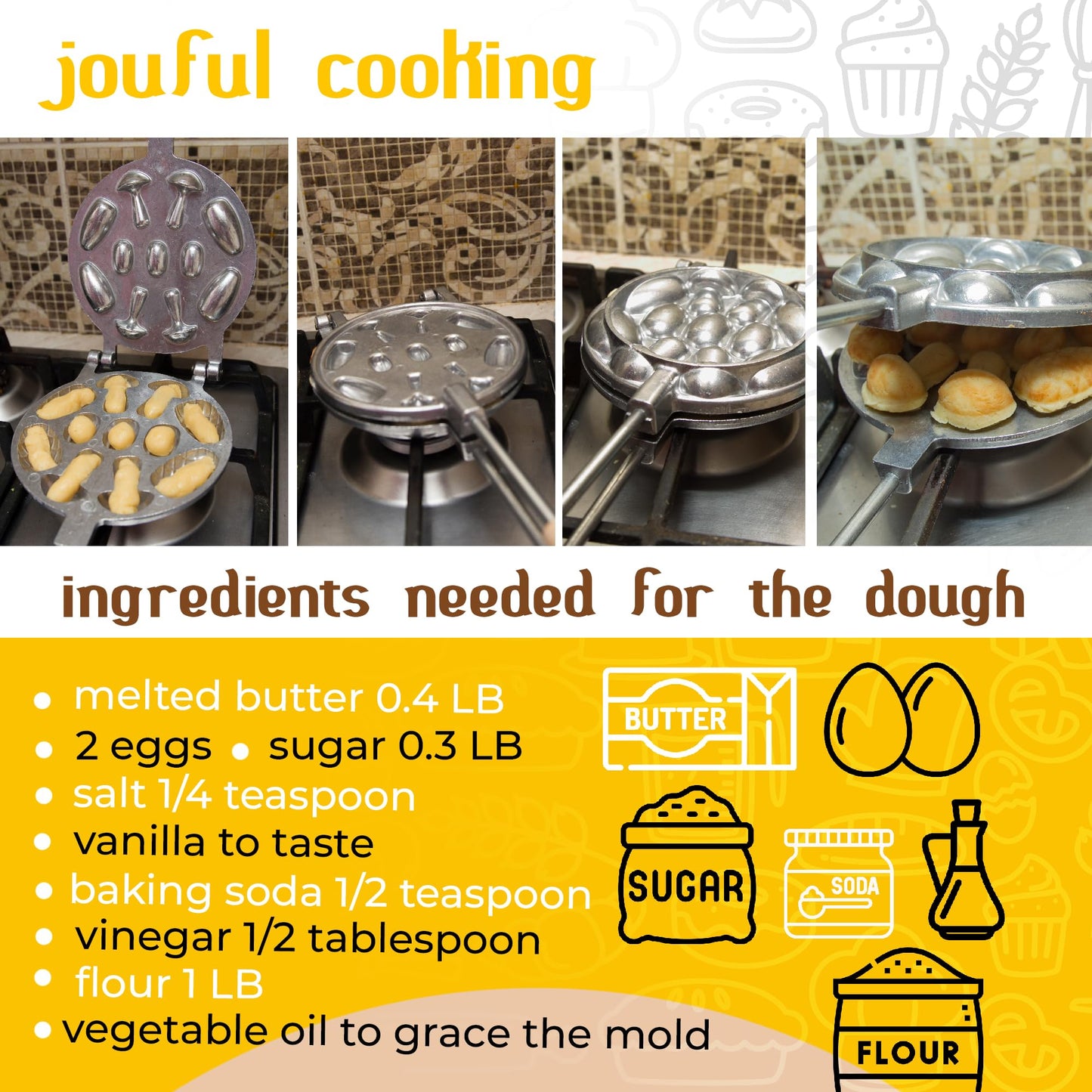 Ultimate Assorted Cookie Maker For Filling from 3 Oreshki Mold + 4 Pine Cone Cookie Cutter + 4 Mushroom Cookie Candy Maker - Walnut Mold - Molde Para Hacer Nueces Cubanas