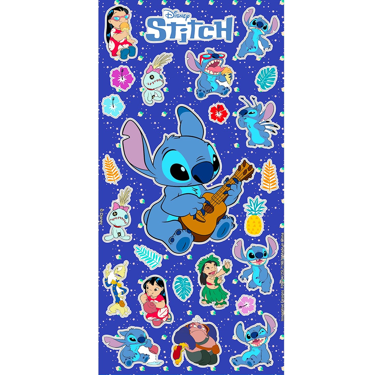 Stitch Nail Art Stickers Set - Bundle with 36 Lilo and Stitch Press-On Nails for Birthday Supplies, Goodie Bags, and More, with Stickers and More