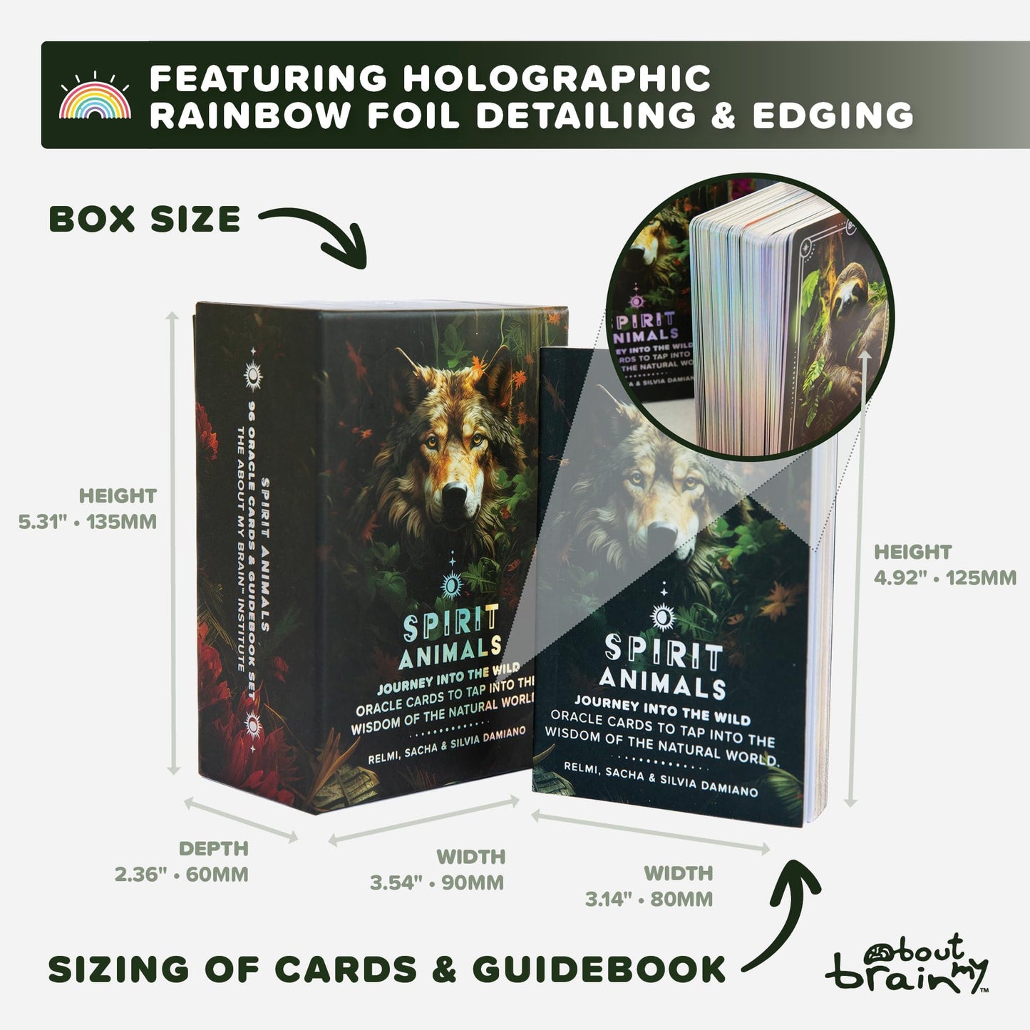 About my Brain Spirit Animals Oracle Deck | Edition 2 | 96 Oracle Cards and Pocket Guidebook | Journey Into The Wild | Complement Your Tarot Card Practice