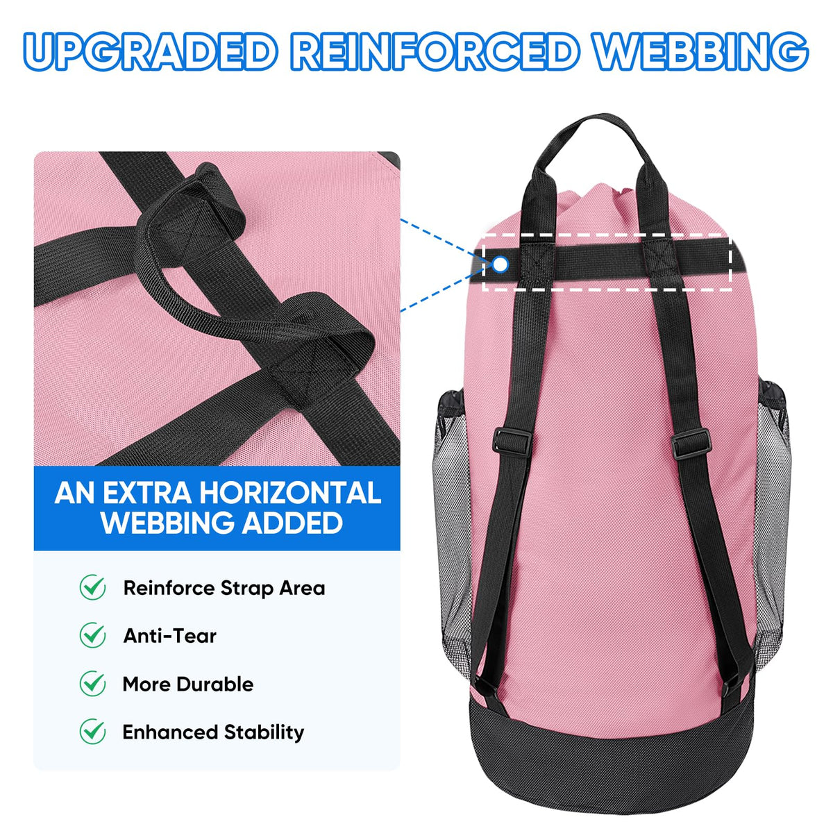 2PK 150L Laundry Bag Backpack (2 Count)