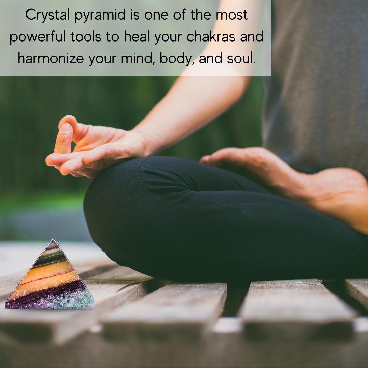 Amazing Gemstone Fluorite Pyramid Crystal Healing Stones - 1" Great Pyramid Figurine of Natural Stone Pyramid for Meditation, Reiki, Chakra Balancing and Crystal Pyramids Grid