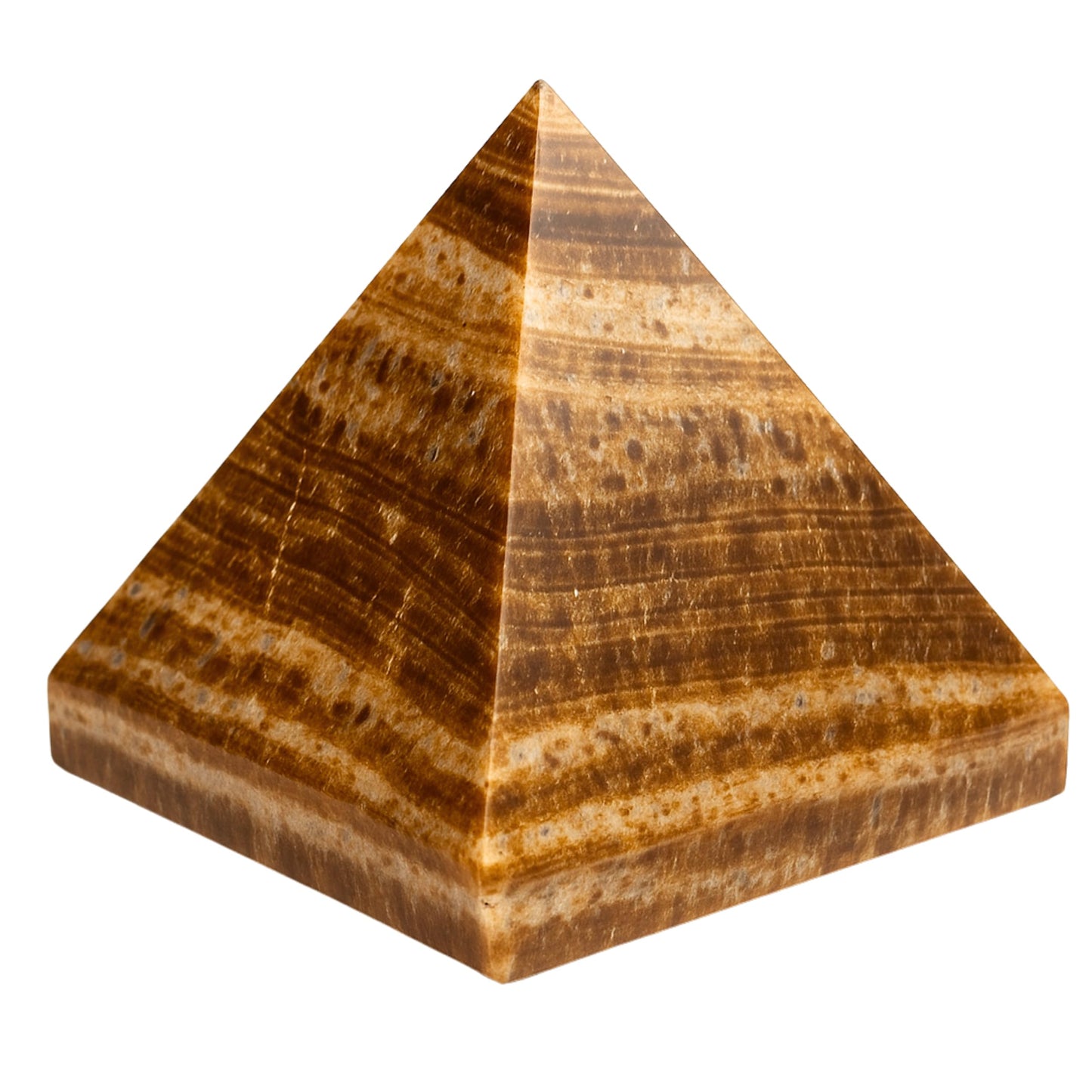 Amazing Gemstone Aragonite Pyramid Crystal Healing Stones - 1.5" Great Pyramid Figurine of Natural Stone Pyramid for Meditation, Reiki, Chakra Balancing and Crystal Pyramids Grid