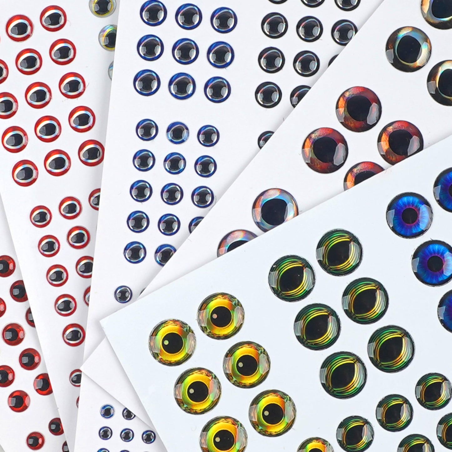SILANON 1425pcs Fishing Lure Eyes, 3D/4D/5D Fishing Eyes Artificial Realistic Fish Eyes Fly Tying Eyes for Making Fishing Bait Lures Crafts DIY Materials Tool