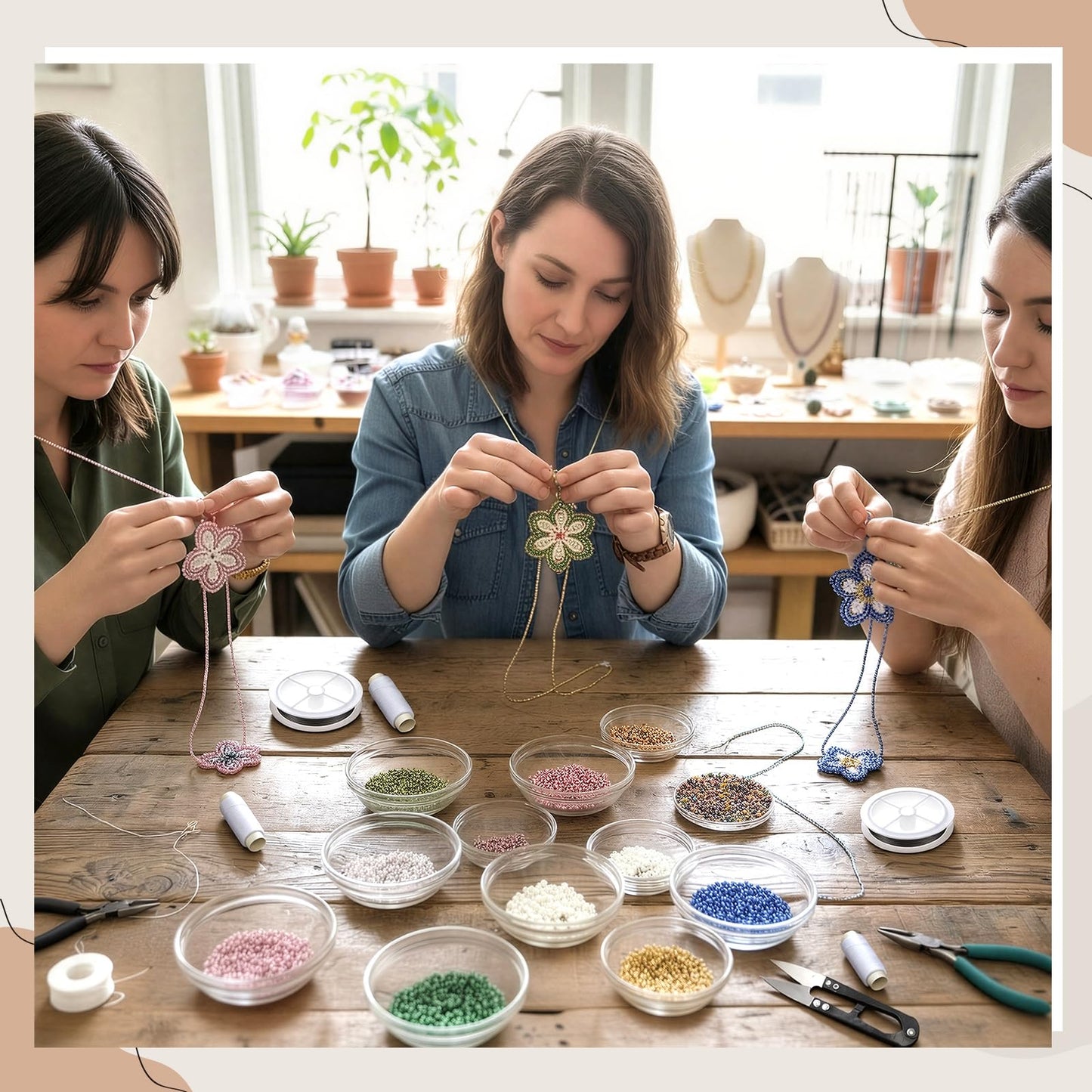 12080 Pcs Jewelry Bracelet Making DIY Kit 24 Colors 3mm Glass Seed Beads & 4mm/8mm White Pearl Beads with Elastic String, Needles, Scissors, DIY Gift for Mom, Beginner Craft Set for Bracelet Making