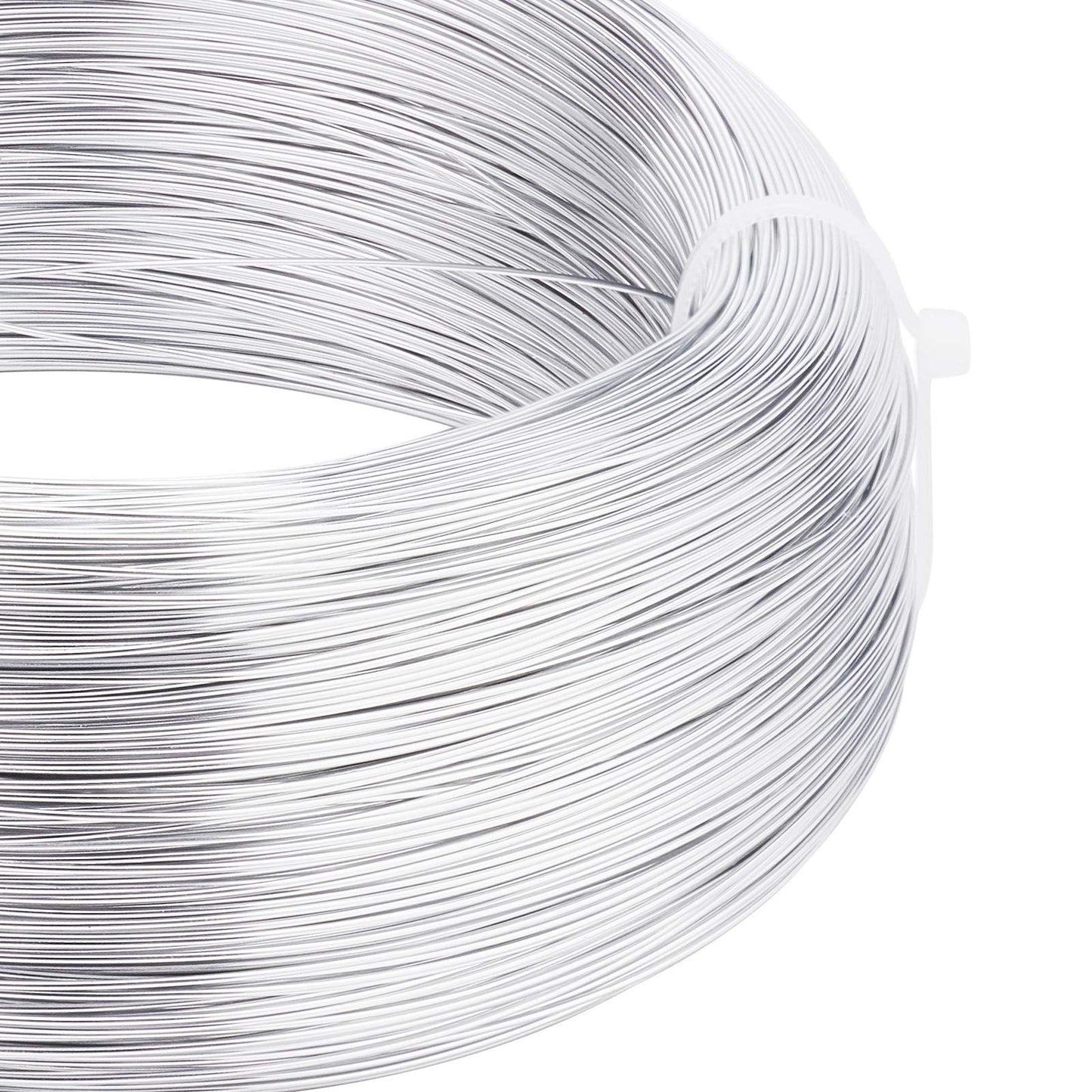 BENECREAT 22 Gauge Silver Aluminum Wire - 918FT Bendable Metal Wire for Jewelry Making, Beading, Sculpting, DIY Crafts
