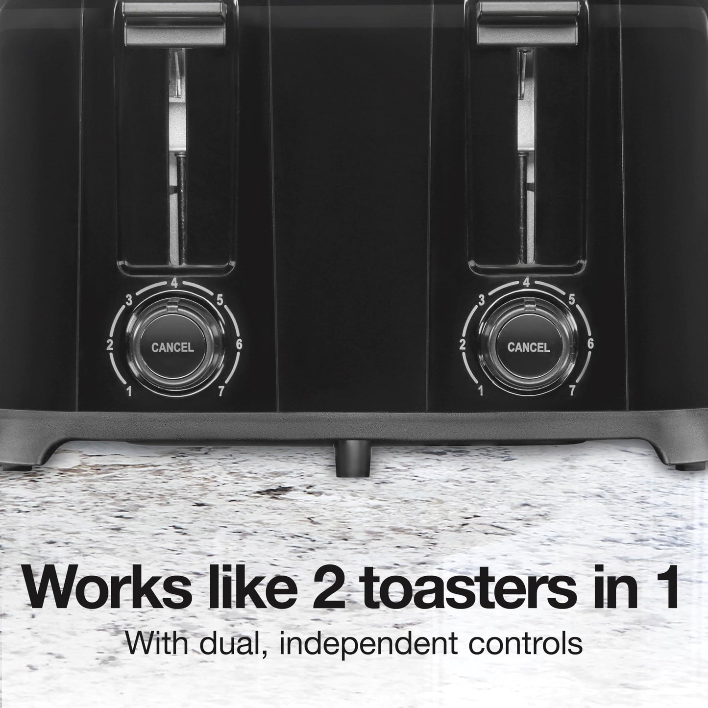 Proctor Silex 4 Slice Toaster with Extra Wide Slots for Bagels, Cool-Touch Walls, Shade Selector With 7 Browning Levels, Toast Boost, Auto Shut-off and Cancel Button, Black (24215PS)