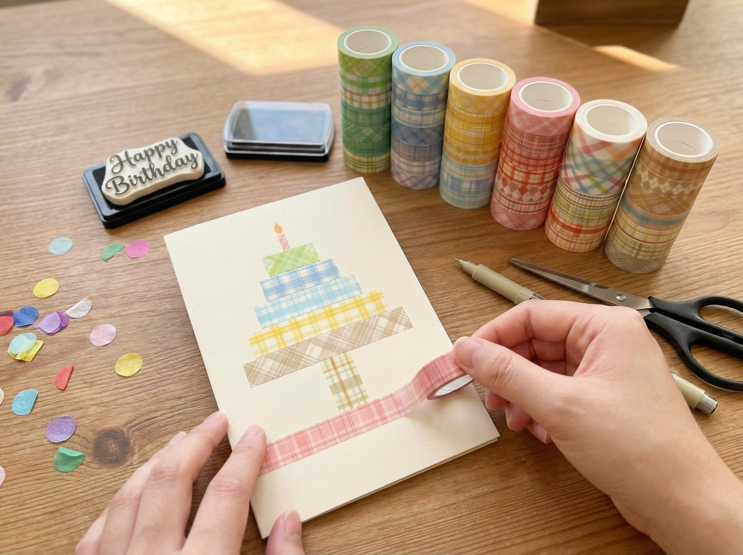 Huatsing 60 Patterned Washi Tape Rolls, 15mm Decorative Paper Tape with Strong Adhesion for Journaling,Junk Journal, Scrapbooking, Planner & Craft Projects(1)